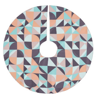 Bakgrund för retrogeometrisk, sömlös vintage julgransmatta borstad polyester