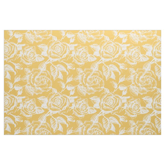 Bakgrund för Ro Anpassningsbar Gult  för vit Vinta Tyg (Fat Quarter)