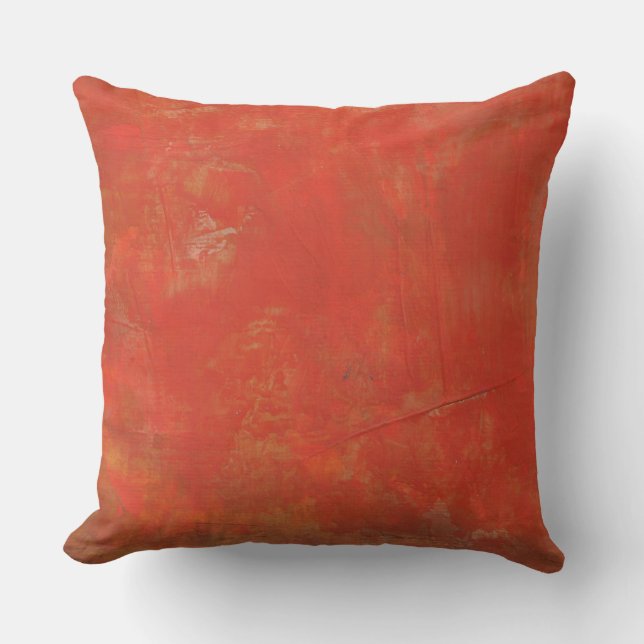 Bakgrund för röd texturerad runda Abstrakt Kudde (Framsida)