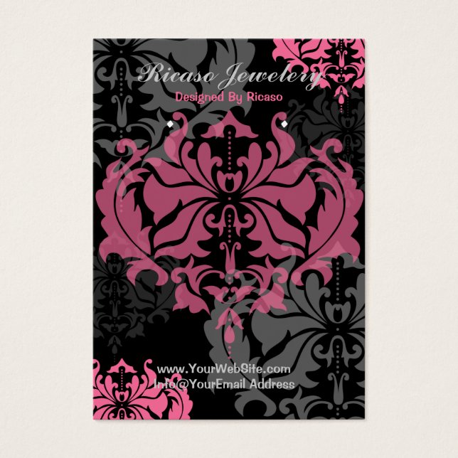 Bakgrund för Rosa och Grått Visitkort (Framsidan)
