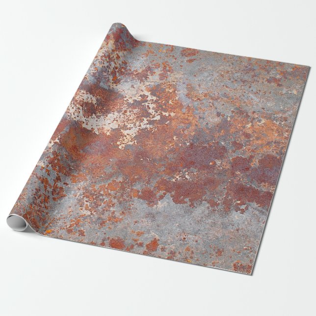 Bakgrund för Rusty metall Presentpapper (Utrullad)
