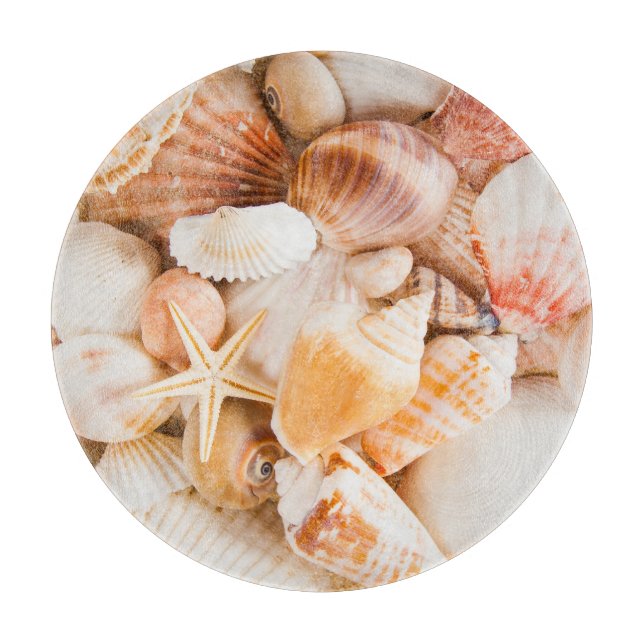 Bakgrund för Seashells: marint tema. (Framsidan)