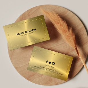 Bakgrund för shiny faux-guld-metalliskt utseende visitkort