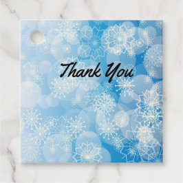 Bakgrund för snöflingor gåvor etiketter