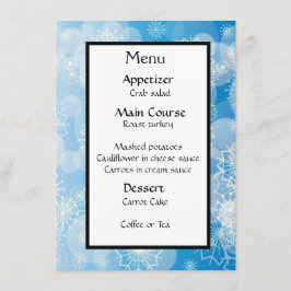 Bakgrund för snöflingor meny