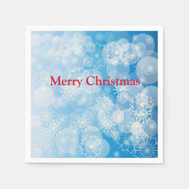 Bakgrund för snöflingor pappersservett (Framsidan)