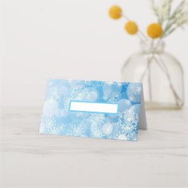 Bakgrund för snöflingor placeringskort