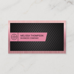 Bakgrund för svart nedsmutsning Rosa Metallic Gr Visitkort