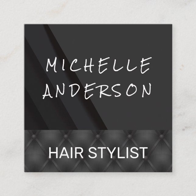 Bakgrund för svart panel | Svartvit panel Lojalitetskort (Framsida)