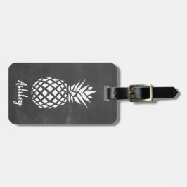 Bakgrund för svart tavla för ananasbagagemärkre | bagagebricka