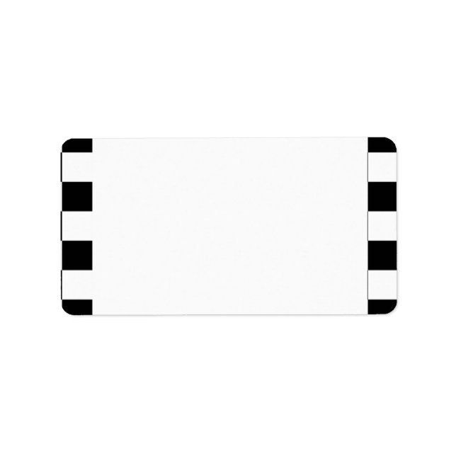 Bakgrund för svarta och vita kontrollpaneler adressetikett (Framsidan)