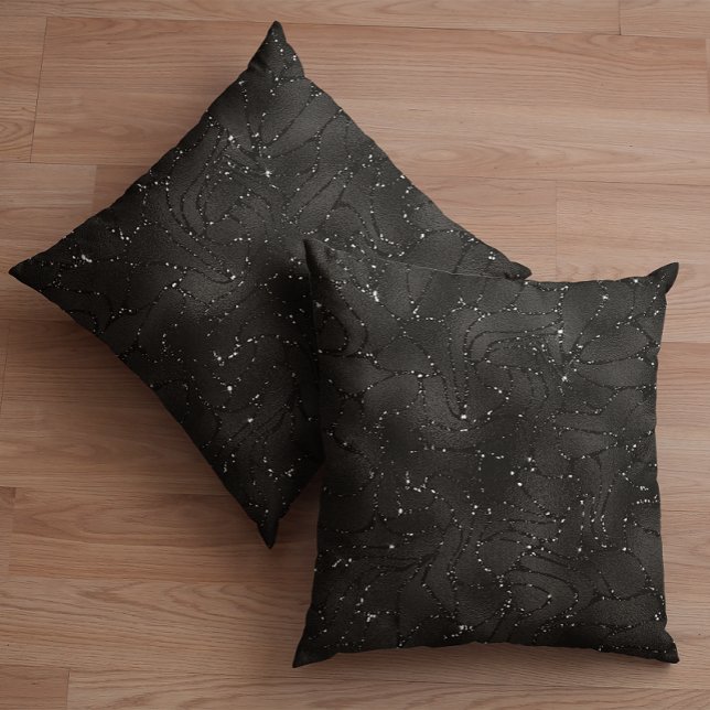 Bakgrund för svartsvart glitter kudde (Skapare uppladdad)