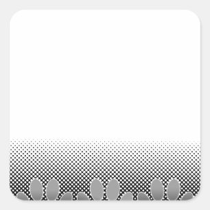 Bakgrund för svartvit Tass-övertoning Fyrkantigt Klistermärke