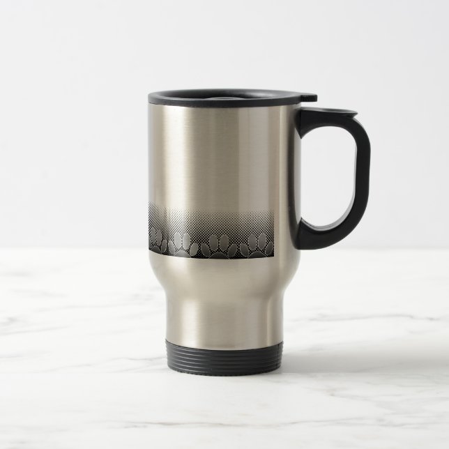 Bakgrund för svartvit Tass-övertoning Resemugg (Höger)