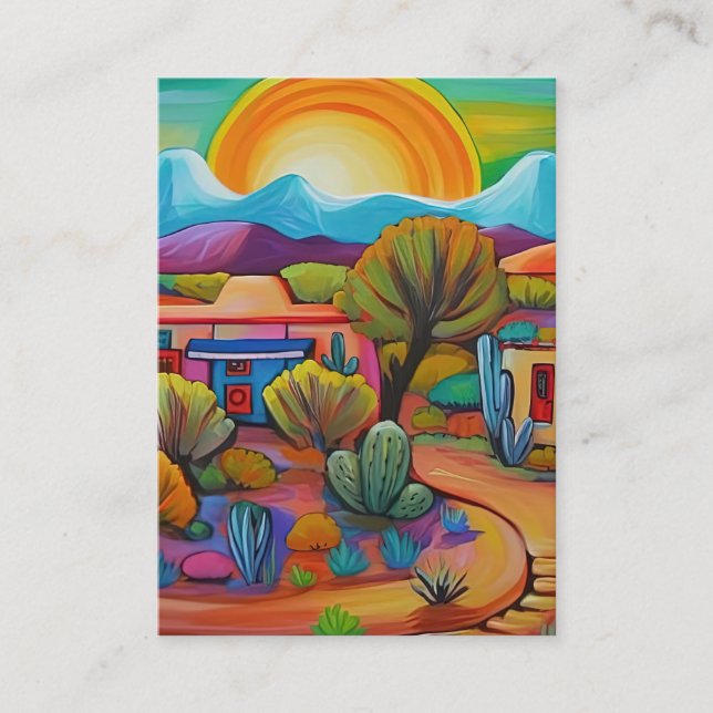 Bakgrund för sydvästra liggande liggande visitkort (Framsida)