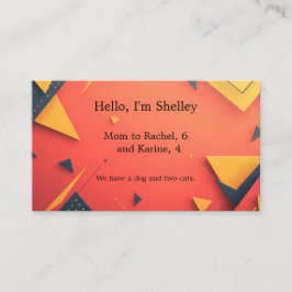 Bakgrund för trianglar med textutrymme visitkort