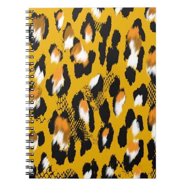 Bakgrund för utskrift av leopard Struktur Anteckningsbok (Framsidan)
