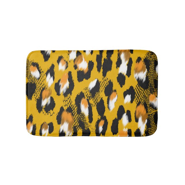 Bakgrund för utskrift av leopard Struktur Badrumsmatta (Framsidan)
