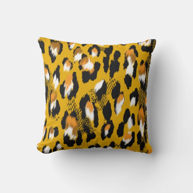 Bakgrund för utskrift av leopard Struktur Kudde (Framsida)