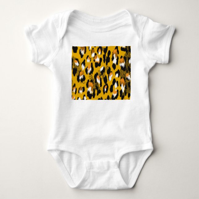 Bakgrund för utskrift av leopard Struktur T Shirt (Framsida)