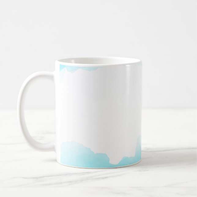 Bakgrund för vattenfärgsfärg, abstrakt kaffemugg (Vänster)