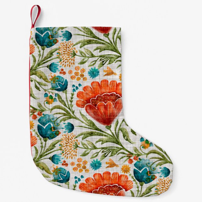 Bakgrund för vattenfärgsmotiv. Handmålad e Liten Julstrumpa (Framsidan)