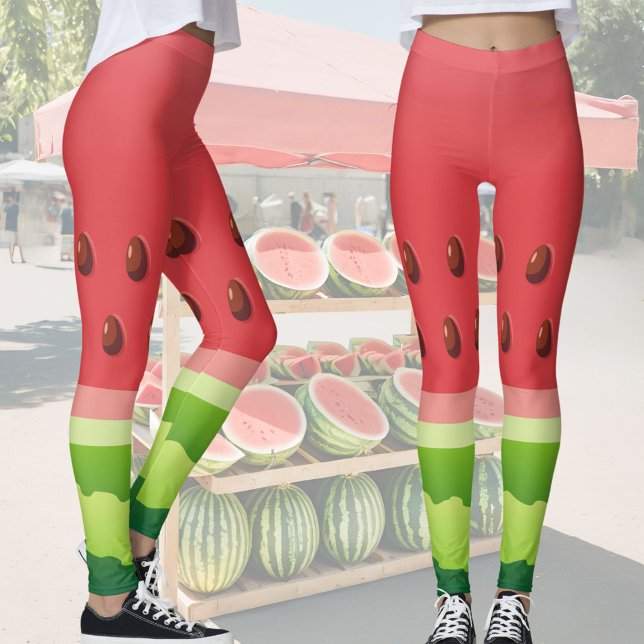Bakgrund för vattenmelonsegment leggings (Skapare uppladdad)