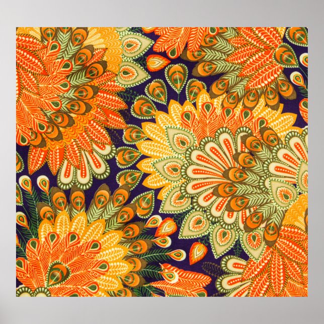 Bakgrund för vintage trasa mönster. poster (Framsidan)