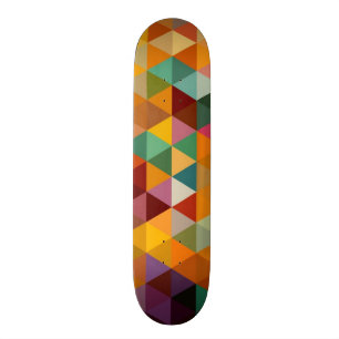 Bakgrund för vintagetriangelmönster old school skateboard bräda 21,6 cm