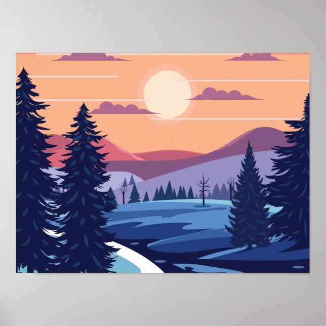 Bakgrund för vintersamling poster (Framsidan)