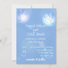 Bakgrund för vit duvbelysning bröllop inbjudningar