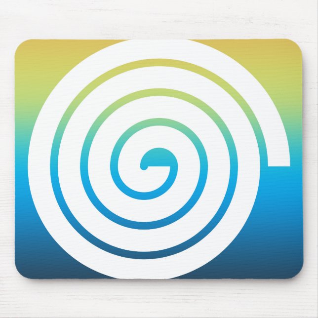 Bakgrund för Whaite spiralfärg Musmatta (Framsidan)