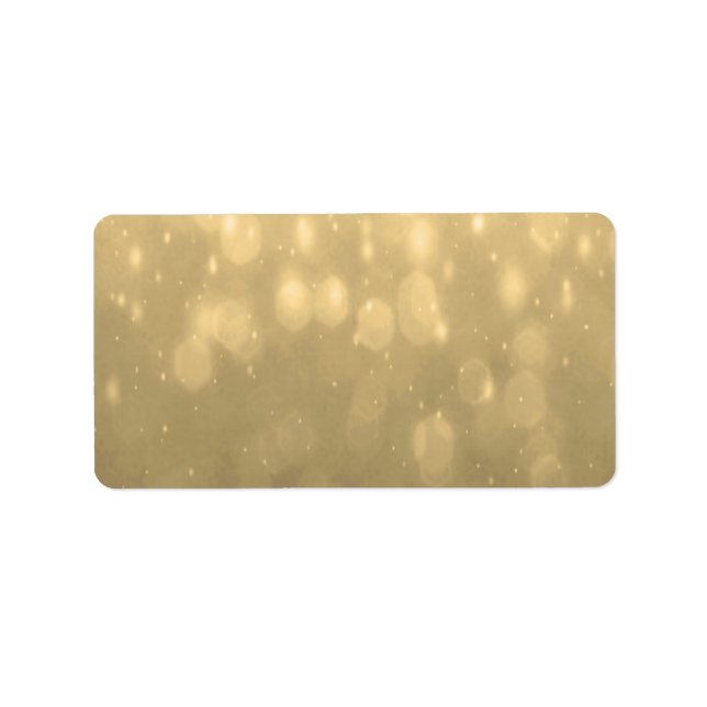 Bakgrund - Guld Bokeh Glitter Ljus Adressetikett (Framsidan)