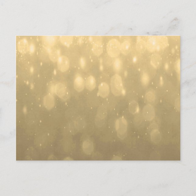 Bakgrund - Guld Bokeh Glitter Ljus Vykort (Framsida)