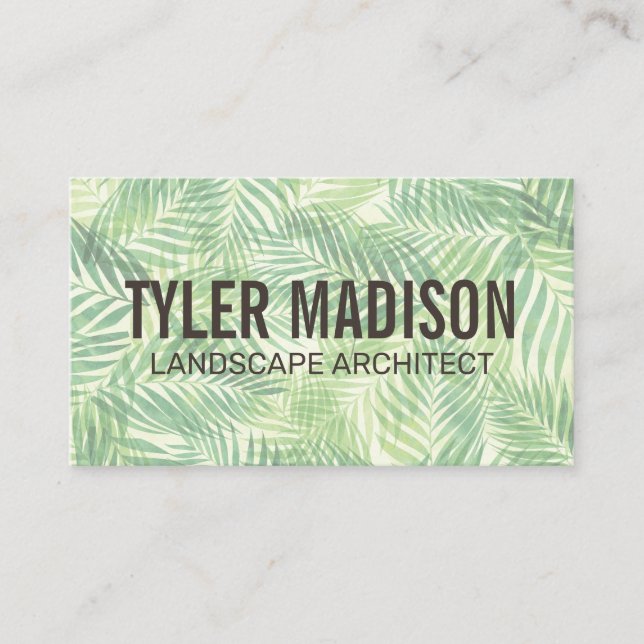 Bakgrund handflatan Löv Visitkort (Framsida)