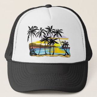 Bakgrund handflatan Träd Truckerkeps