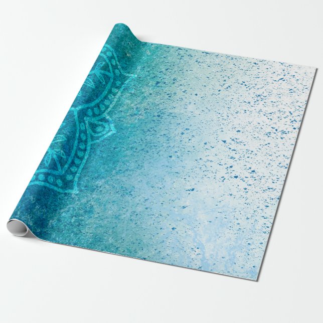 Bakgrund mandala grunge mönster presentpapper (Utrullad)