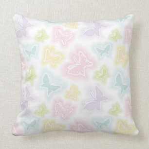 Bakgrund med fjärilar i vattenfärg kudde