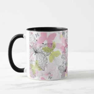 Bakgrund med fjärilen mugg