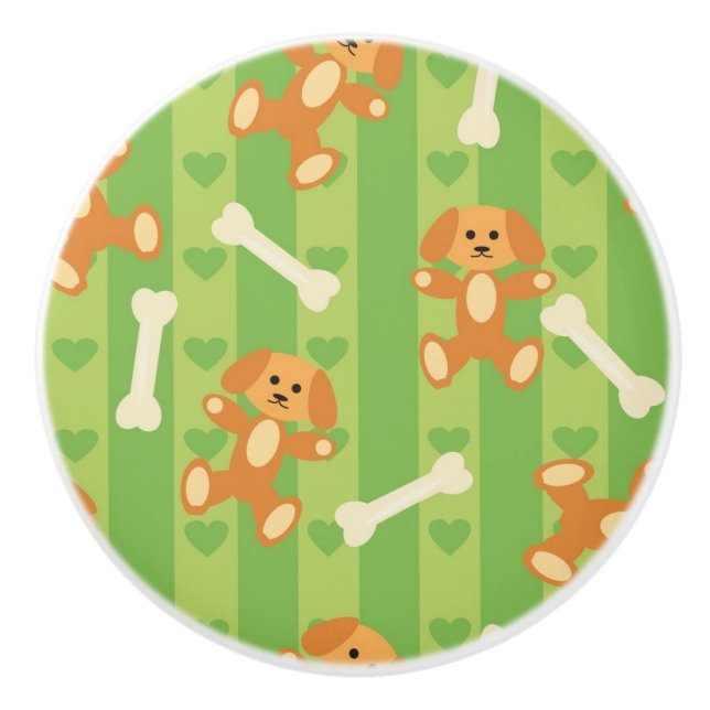 bakgrund med hundar och ben knopp (Framsidan)