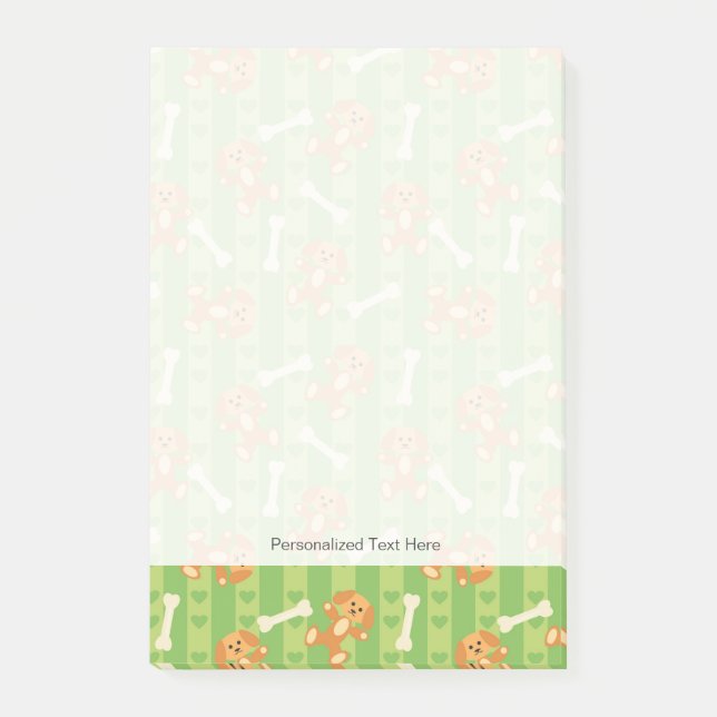 bakgrund med hundar och ben post-it block (Framsida)