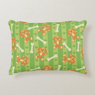 bakgrund med hundar och ben prydnadskudde