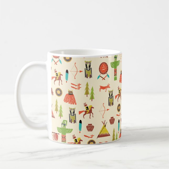 bakgrund med Indian Kaffemugg (Vänster)