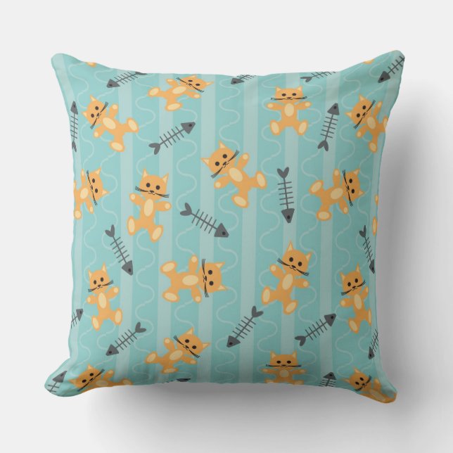 bakgrund med katter kudde (Framsida)