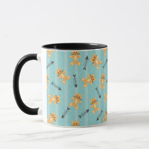 bakgrund med katter mugg