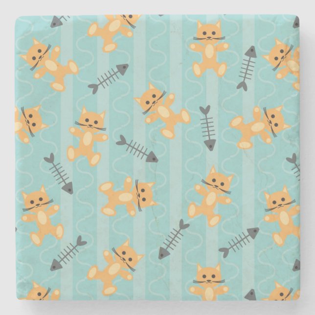 bakgrund med katter underlägg sten (Framsidan)