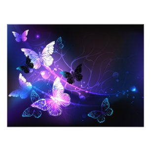 Bakgrund med nattfjärilar fototryck
