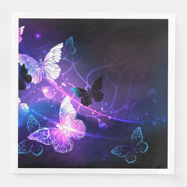 Bakgrund med nattfjärilar pappersservett (Framsida)