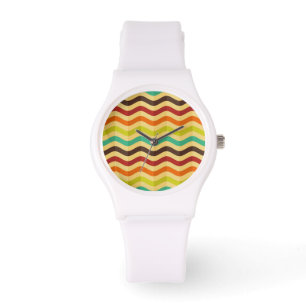 Bakgrund med randar i retro 4 armbandsur