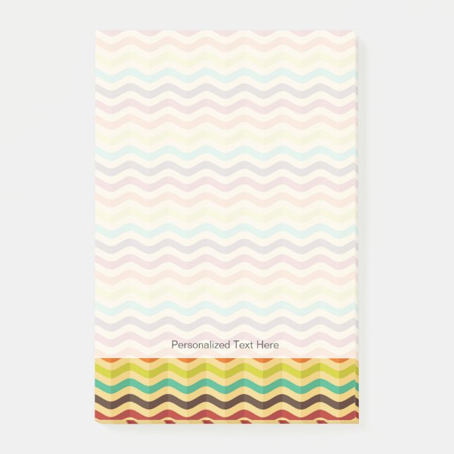 Bakgrund med randar i retro 4 post-it block (Framsida)